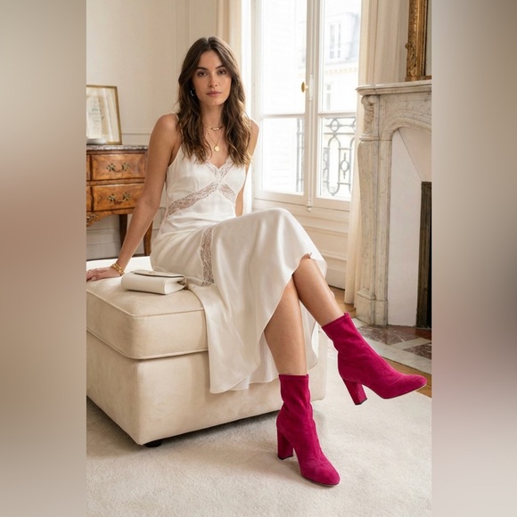Oscar Tiye Shoes - Beautiful Oscar Tiye suede stretch booties